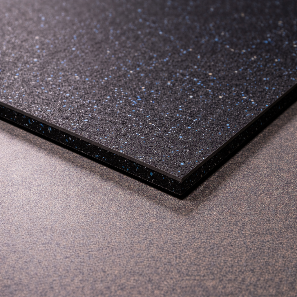 Titan15 Gym Tile Black 100 x 100 cm, 15mm Smooth