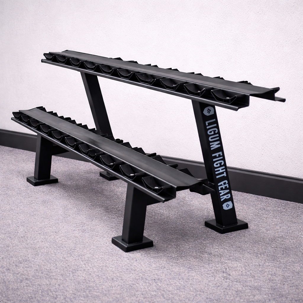 Commercial Round Head Dumbbell Rack – Reinforced Steel - Fitness Facility