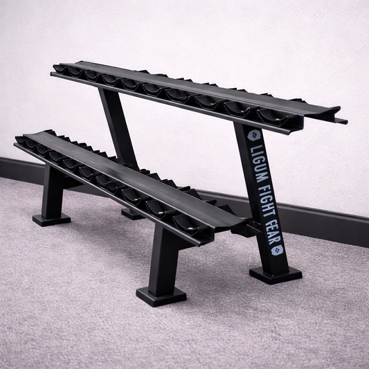 Commercial Round Head Dumbbell Rack – Reinforced Steel - Fitness Facility