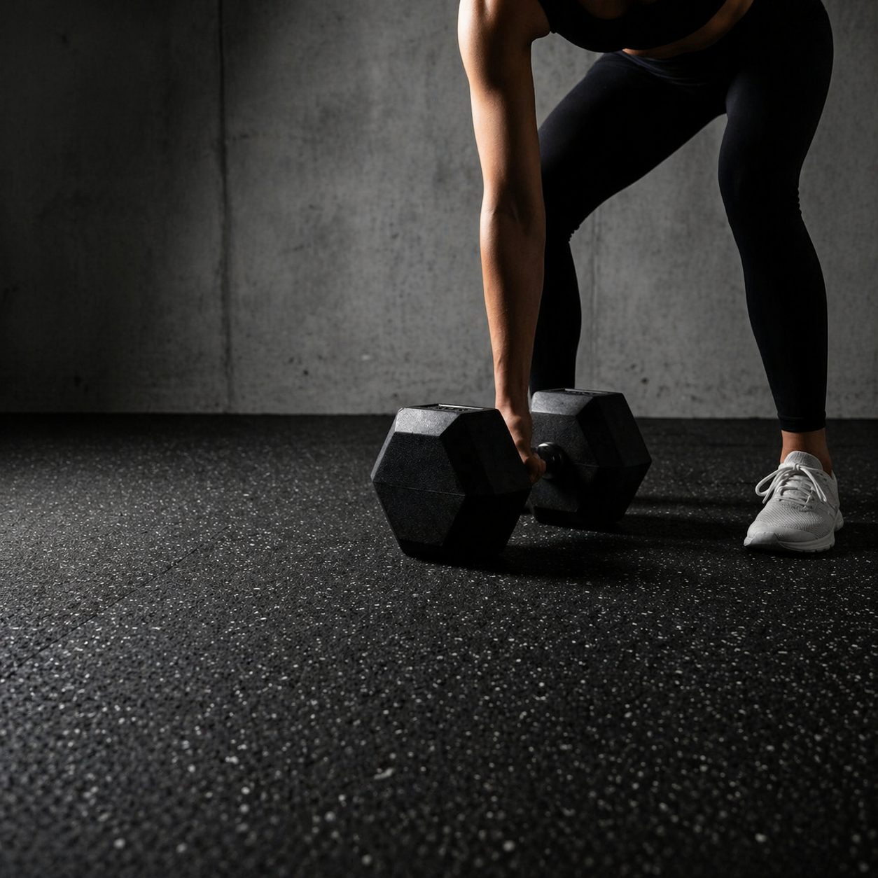 Titan30 Gym Tile Black 100 x 100 cm, 30mm Smooth