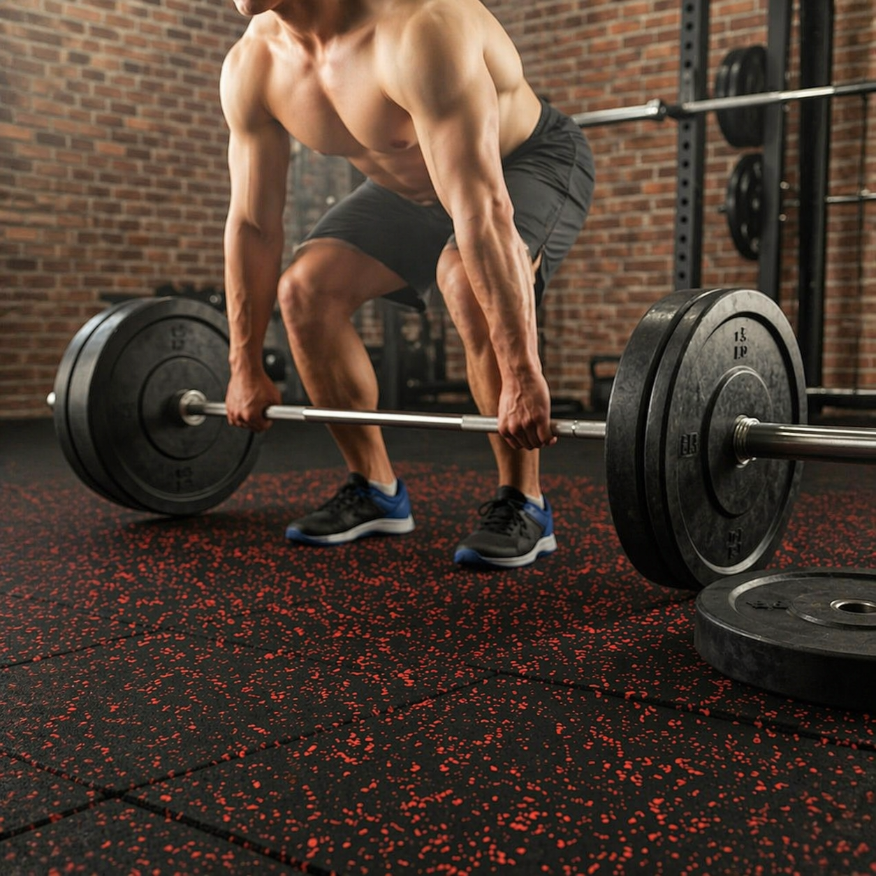 Titan15 Gym Tile Black 100 x 100 cm, 15mm Smooth