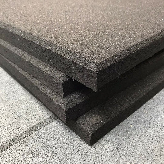 Titan15 Gym Tile Black 100 x 100 cm, 15mm Smooth