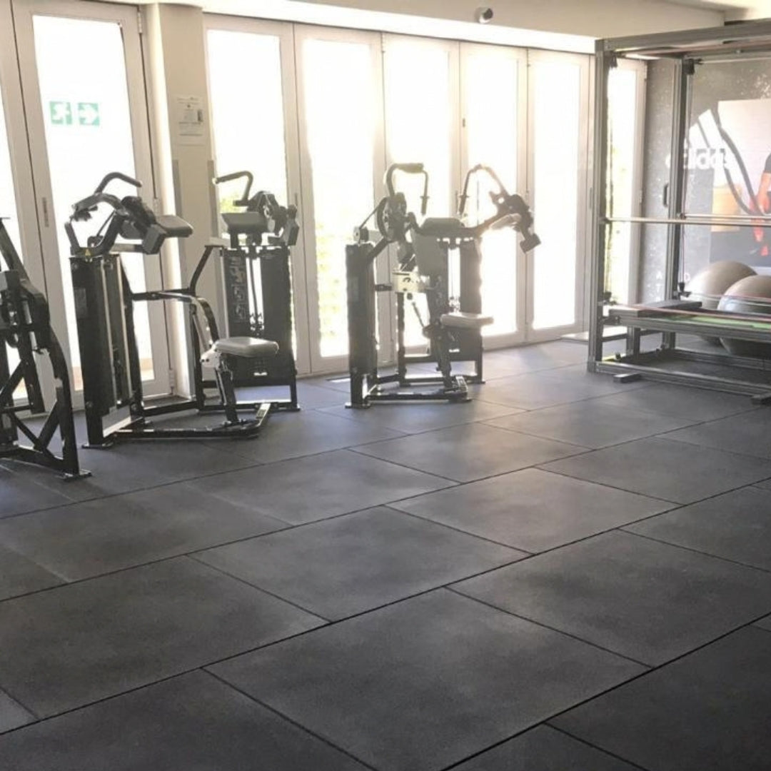 Titan25 Gym Tile Black 100 x 100 cm, 25mm Smooth